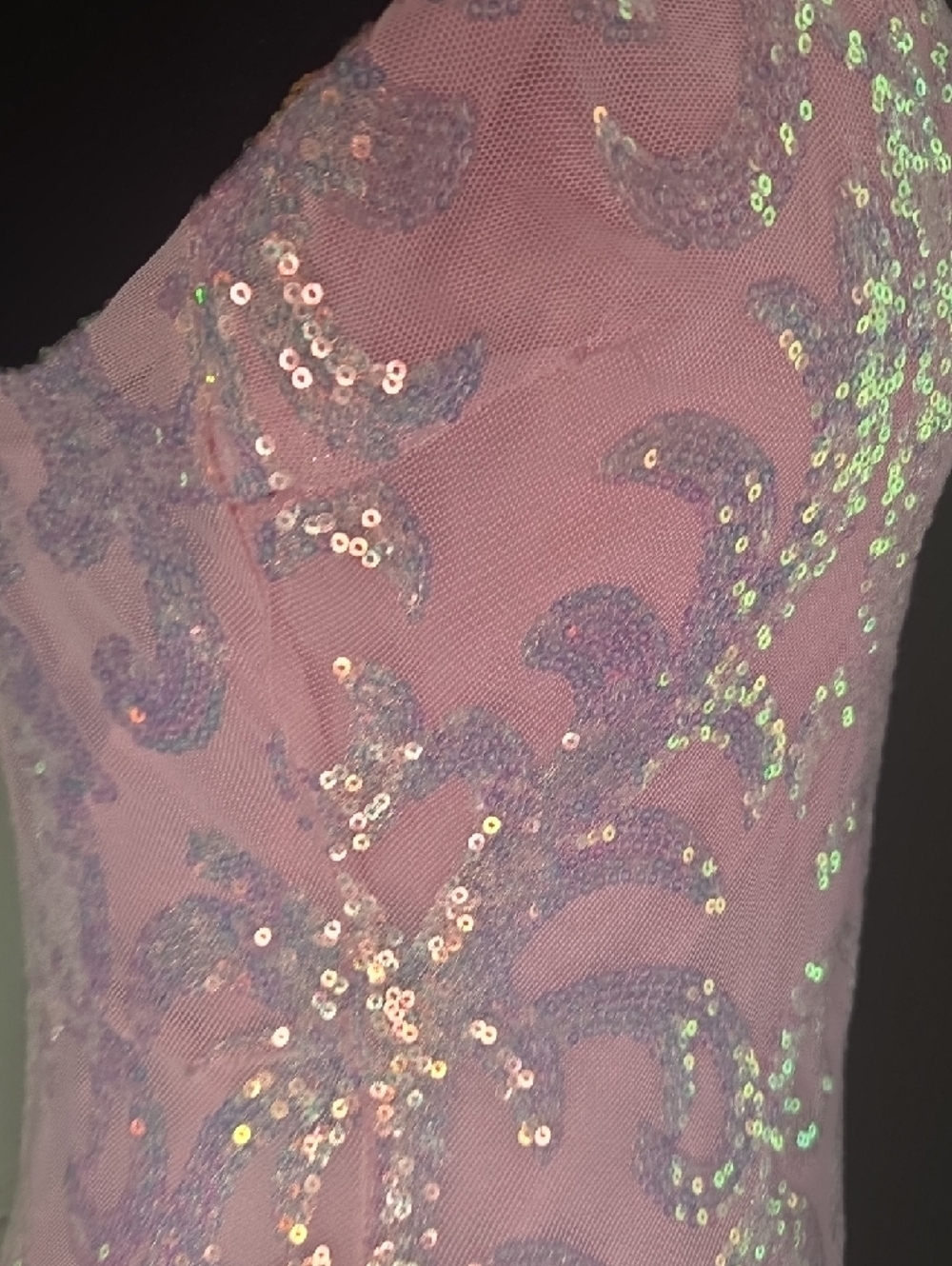 Windsor Pink Sequin Spaghetti-Strap Mini Dress - Picture 3 of 5